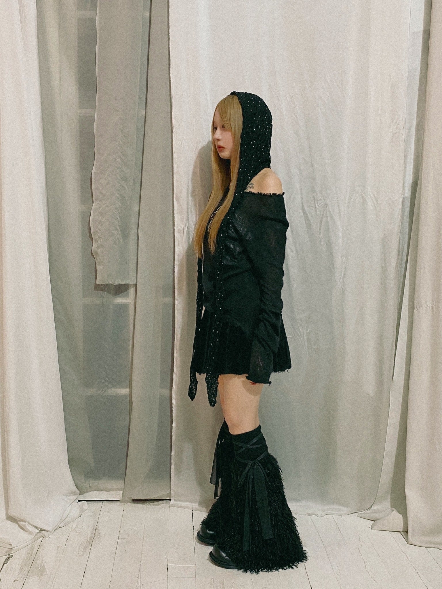 フェイクファーレッグウォーマー