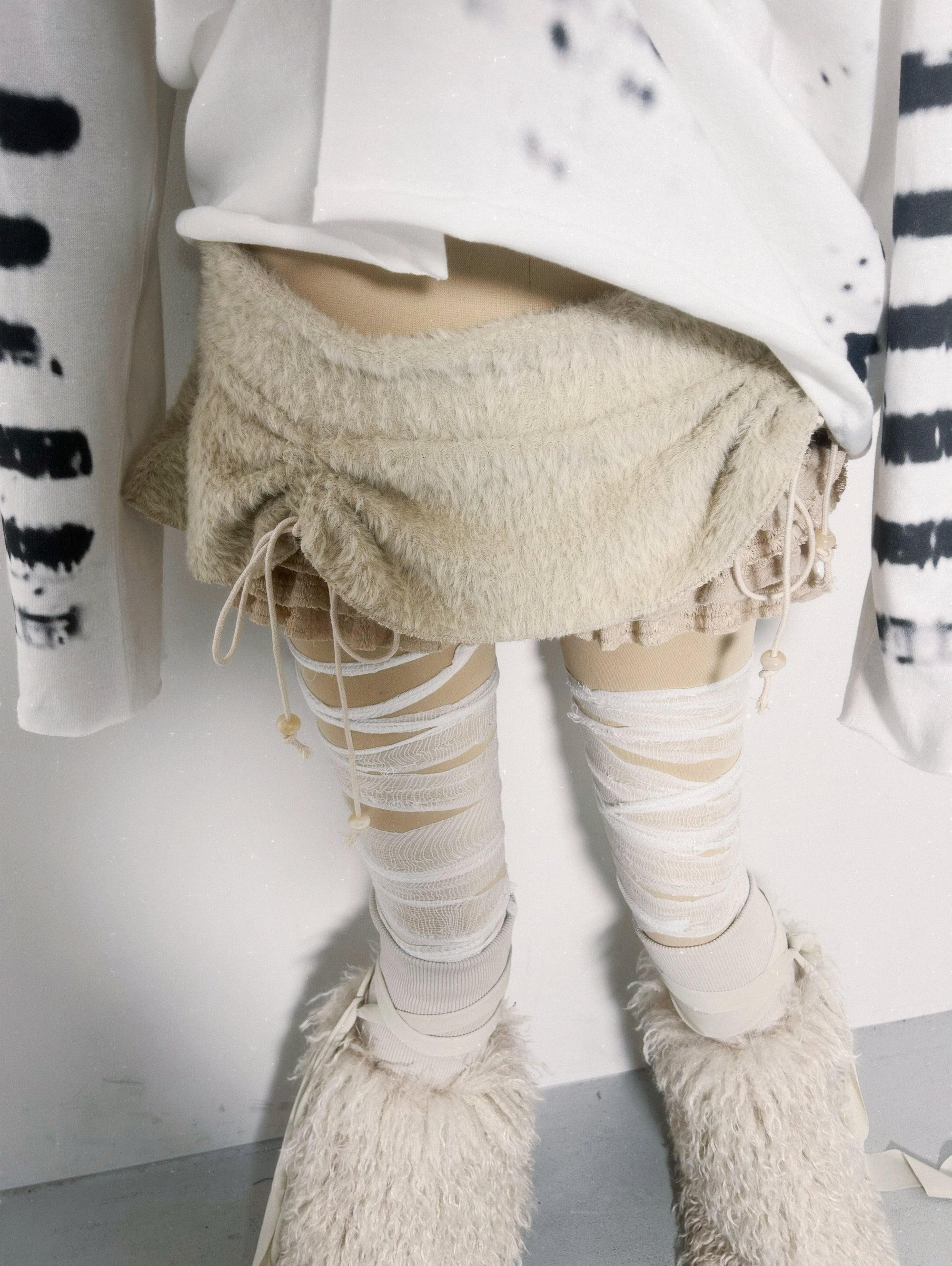 ニットフリルショートパンツ