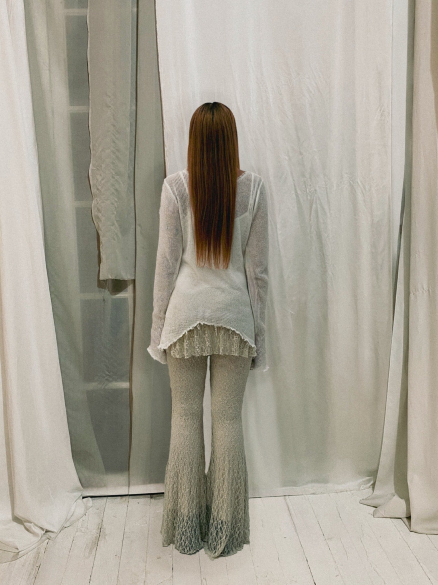 クロスシアーニット