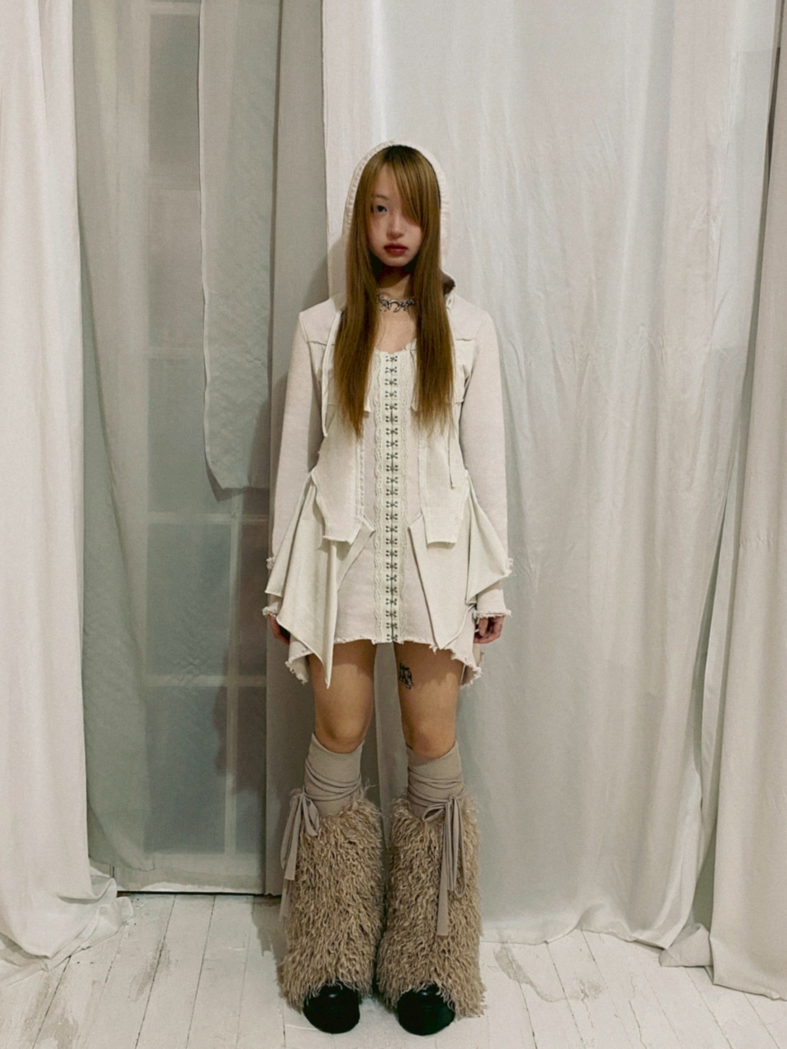 フェイクファーレッグウォーマー