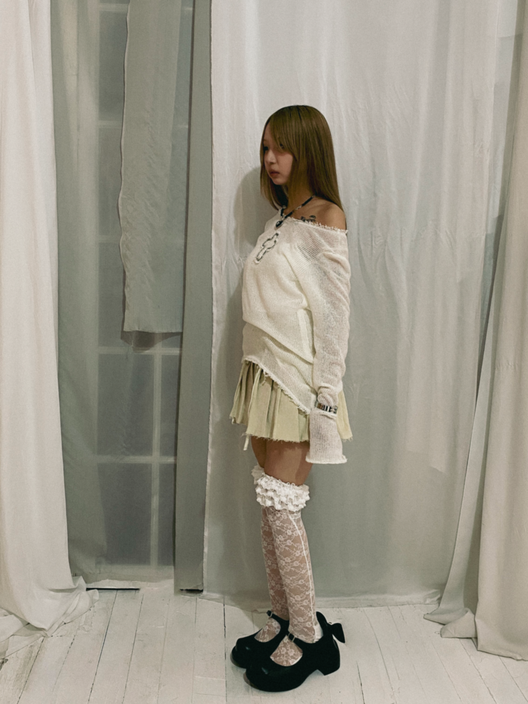 プリーツスカートパンツ